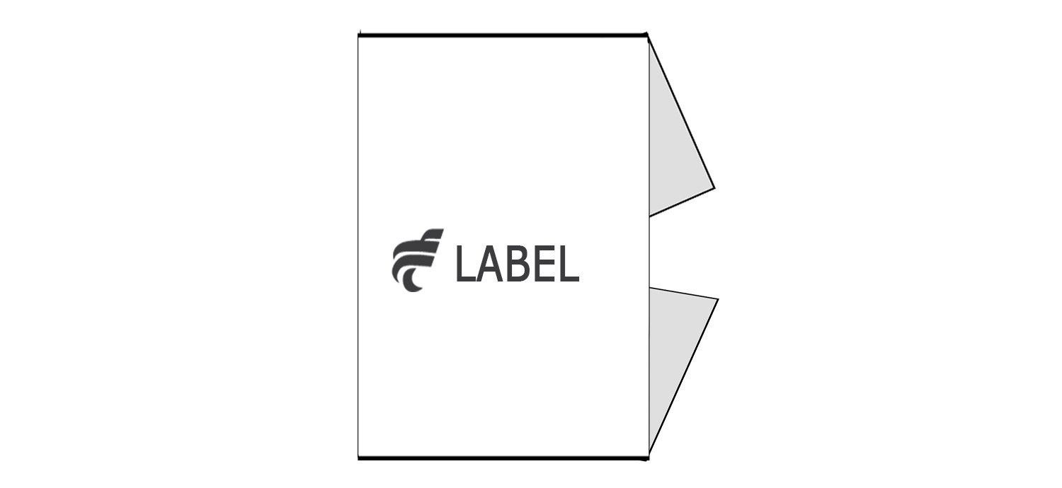 label pliage en longueur
